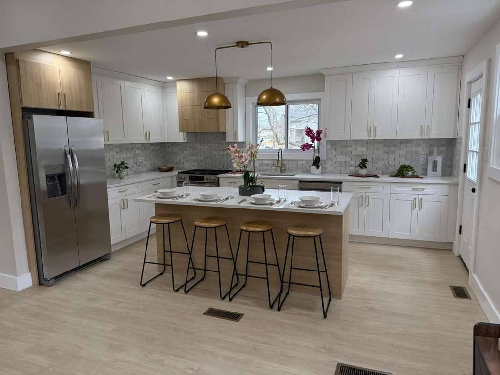 Shaker-style kitchen cabinets